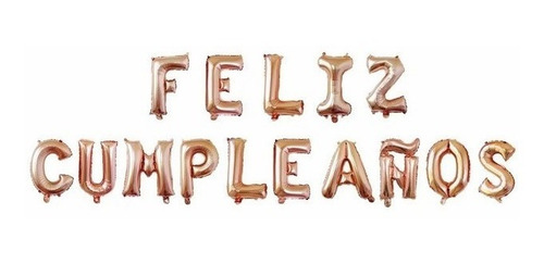 Globos Letras Gold Rose 16 Pulgadas 40 Cm-capital Federal