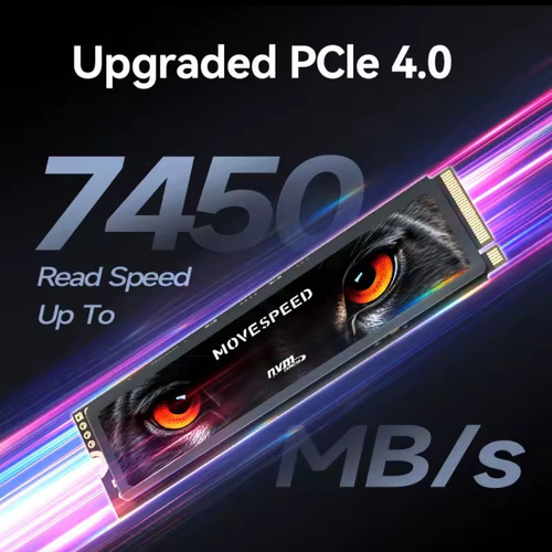 Movespeed Ssd 2tb 7450 Mb/s Nvme M.2 2280 Pcie 4.0x4 Preto