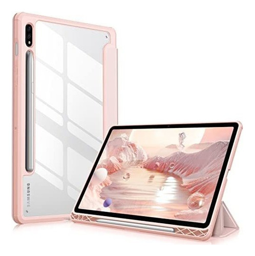 Funda Para Galaxy Tab S7 Sm ... / S8 / Clear / Rose Gold