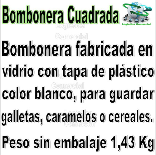 Bombonera De Vidrio Para Guardar Galletas Caramelos Cocina