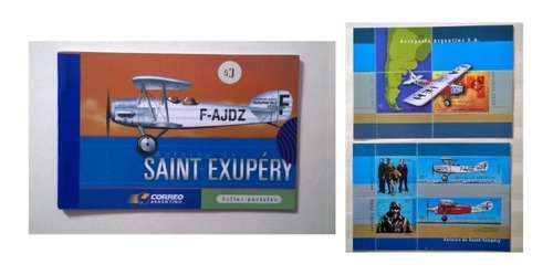 2000 Aerofila- Saint Exupery- Argentina (carnet) Mint