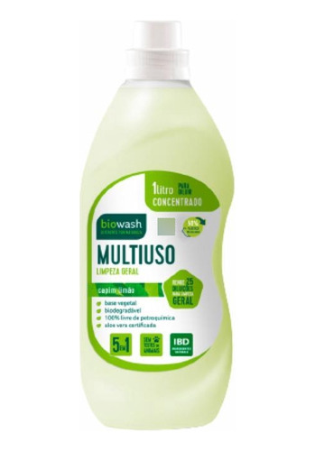 Kit 3 Multiuso Concentrado Capim Limão Biowash 1l