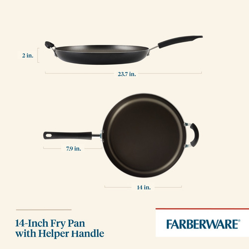 Sartén Con Asa 35cm Antiadherente Farberware Easyclean Negro