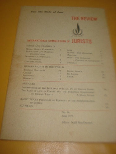 The Review International Commission Of Jurists 1973