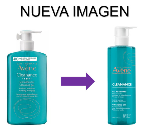 Gel Limpiador Avène Cleanance Purificador Rostro 400ml Tipo Grasa Con Imperfecciones Día/noche