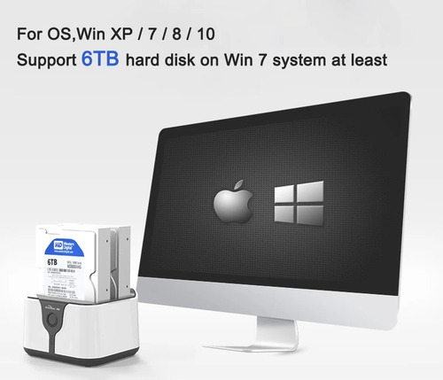 Estación De Acoplamiento Usb 3.0 Sata Hdd De 5 Gbps De Doble