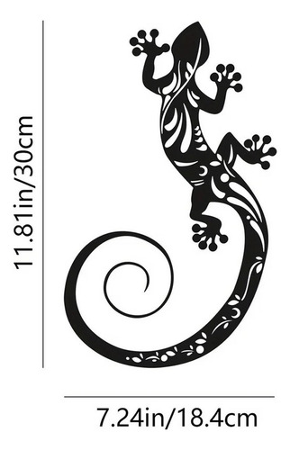 General Metal Gecko Lagarto Arte Da Parede Decoração