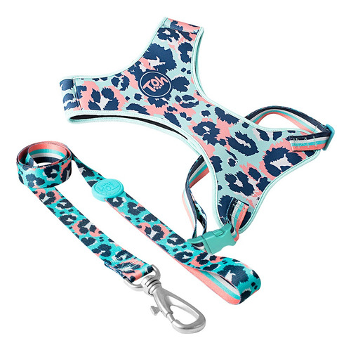Imagem 7 de 9 de Conjunto Peitoral Neoprene E Guia Tamanho M Verde Savana