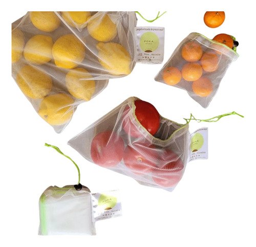 Pack De Bolsas Reusables De Material 100% Reciclado 