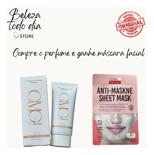 Omg! Bb Cream Coreano Perfect Cover Cor 21 Ganhe Máscara