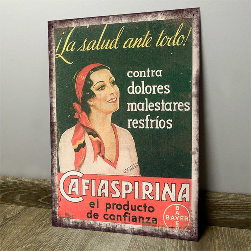 Chapa Retro Vintage Cartel Cuadro Decorativo Caf001