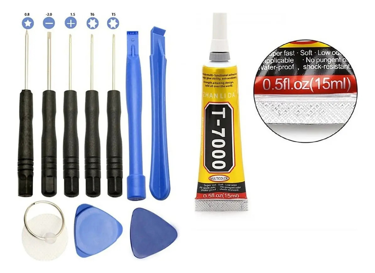 Cola Preta T7000 15ml Para Celular Reparo Touch + Ferramenta