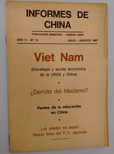 Informes De China Publicación Bimestral 12 Vietnam 1967 