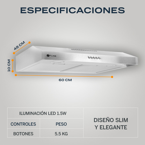 Combo Parrilla De Gas Y Campana Extractora 60 Cm | Lu4ta60 Color Gris