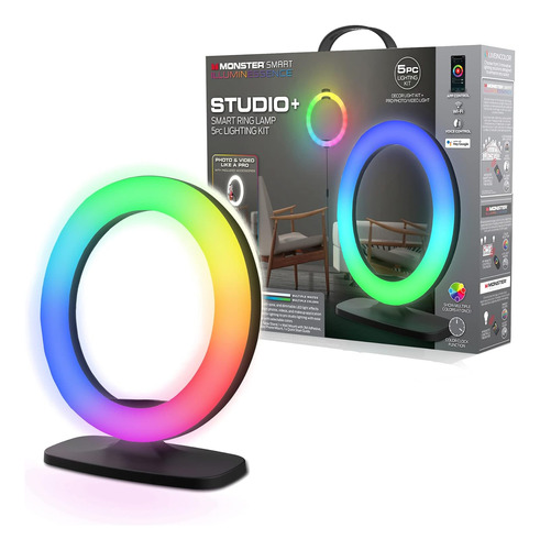 Monster Mlb71068rgb Studio+ Lámpara De Anillo Inteligente Y