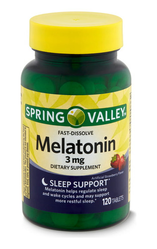 Spring Valley Rapida Disolución Melatonina 3mg 120 Tabletas 