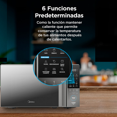 Horno De Microondas Midea 0.7 Pies Cúbicos (20l) TASTEXPRESS Gris