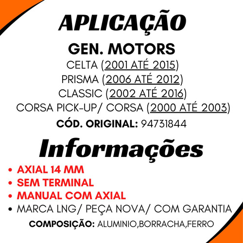 Caixa Setor Direção Mecânica Celta 2001 2002 2003 2004 2005