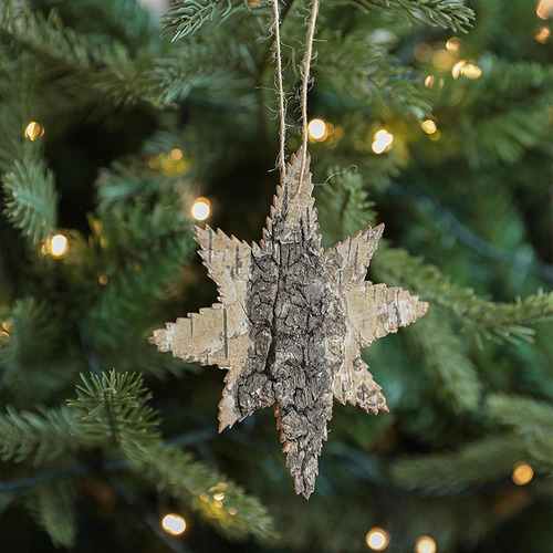 6 Adornos Colgantes Navideños De Madera, Adornos