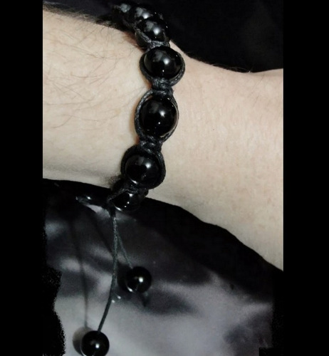 Imagem 1 de 3 de Pedras - Pulseira Shambala, Unissex, Pedras Ônix , Cód242p4