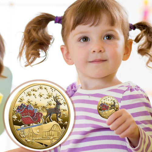 A Moneda De Navidad Moneda De Desafío De Navidad Moneda