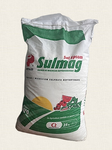 Sulfato De Magnesio, Sal Epson, Sulmag 25 Kgs