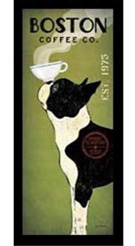 Buyartforless Enmarcado Boston Terrier Coffee Co Panel Ryan 
