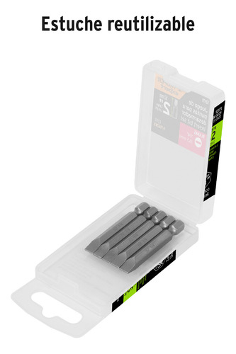 Puntas Planas 1/4´ Maquinado Zanco 1/4´ Acero S2 5pz 12171