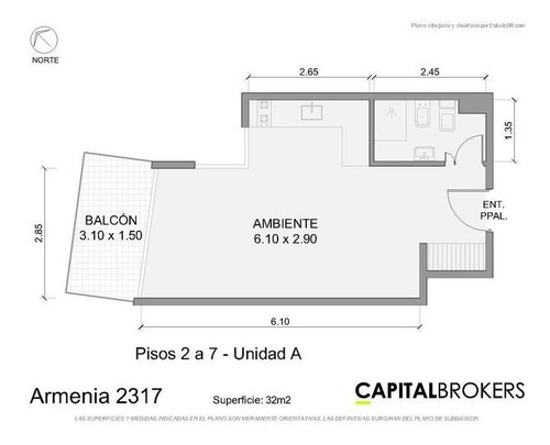 Departamento En Venta Palermo 1 Ambiente