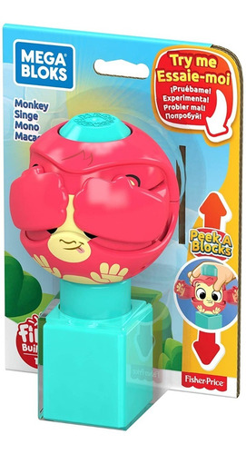 Figura Mega Bloks Peek-a-blocks Mono Fisher Price