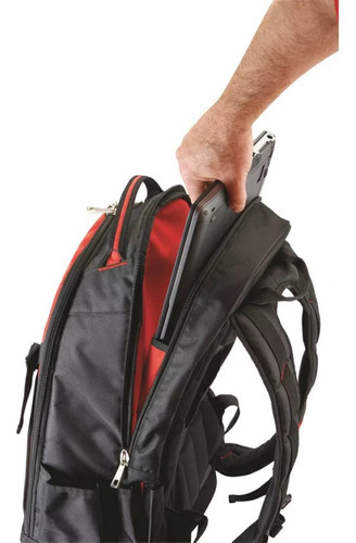 Mochila Porta Herramientas Milwaukee Base Reforzada 48228200 Color Rojo