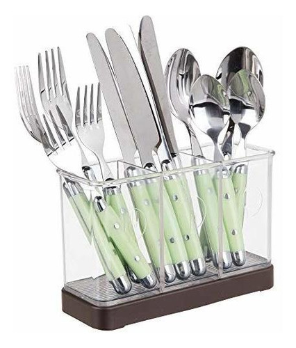 Mdesign Cuberteria Organizadora De Plastico, 3 Secciones, Pa