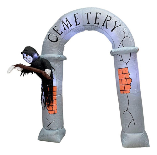 Inflable Decoración Halloween Cementerio 2.40 Mts Ltf Shop 