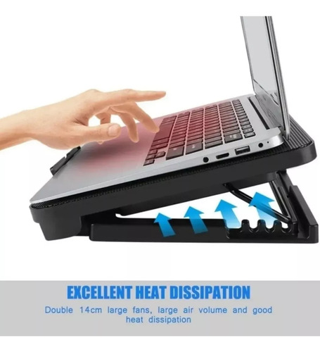 Base Notebook Cooler 2 Ventiladores Con Soporte