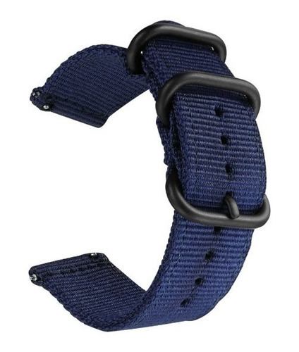 Pulseira Nylon Force Relógio Smartwatch 18mm 20mm 22mm 24mm Cor Azul-escuro Largura 24 mm