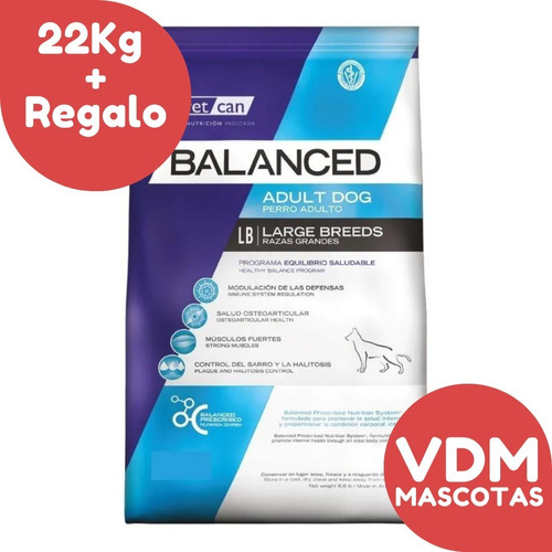 Vet Can Balanced Adulto Raza Grande 20 Kg + Regalo