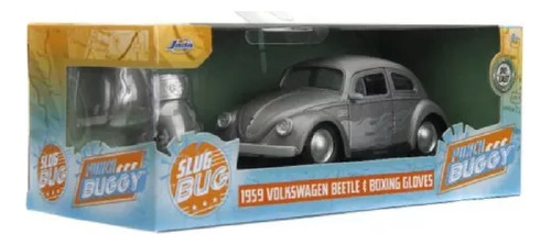 Carro Miniatura 1959 Wolkswagem Fusca E Luvas De Boxe Jada Cor Cinza