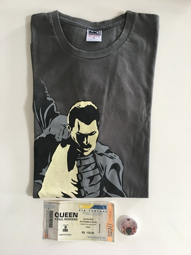 Ingresso, Camiseta E Pin Originais Queen + Paul Rodgers 2008