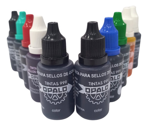 Tinta Para Sellos De Goma Opalo 999 Multicolor 25cc (x10)