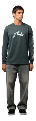 Remera Manga Larga Rusty Comp Revolution Hombre Shop Senise