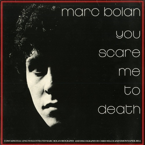 Vinilo Marc Bolan You Scare Me To Death + Inserto