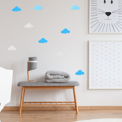 24 Pegatinas De Pared Eva Con Forma De Nubes Para Jardín De