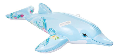 Montable Flotador En Forma Delfín Intex Celeste