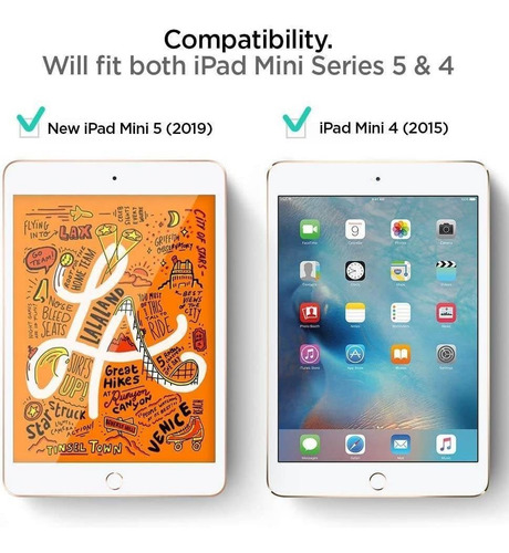 Vidrio Templado Spigen C/colocador iPad Mini 5/ 4