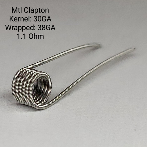 10pz Mtl Clapton 1.1ohm Resistencias Coil Acero Ss316