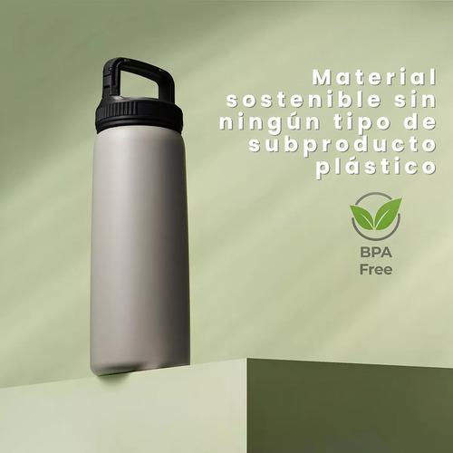 Botella De Agua De Acero Inoxidable Con Triple Aislamiento, 25 Onzas, Con 3 Tapas, Botella De Agua Aislada Reutilizable Que Mantiene Frio/ Calor, Termo De Agua Deportivo