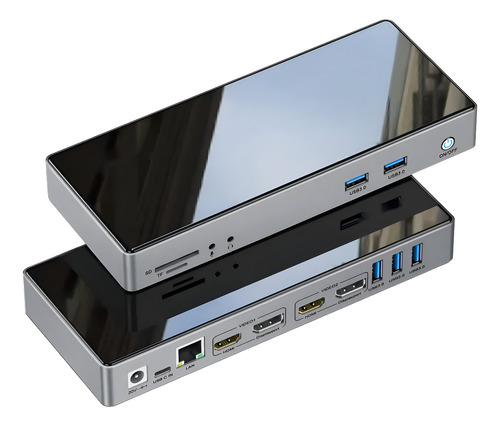 Dockstation Hub Displaylink Usb-c 16 Em 1 - 2hdmi + 2dp