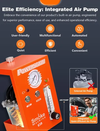 Powerscale Maquina De Humo Automotriz M3 Bomba De Aire Incor