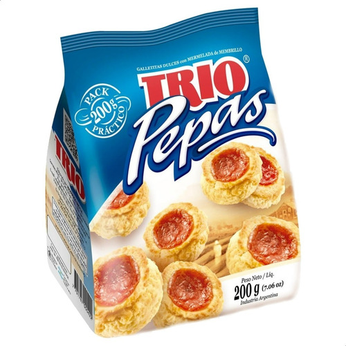 Imagen 2 de 9 de Galletitas Pepas Mermelada De Membrillo Trio - Mejor Precio