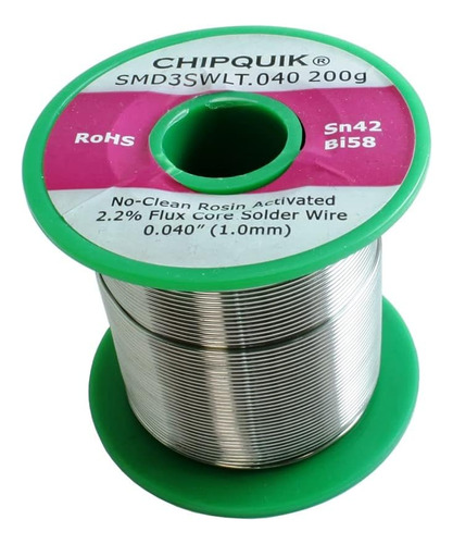 Chip Quik Smd3swlt.040 7.05 Oz Sn42/bi58 2.2% Flux Core Alam